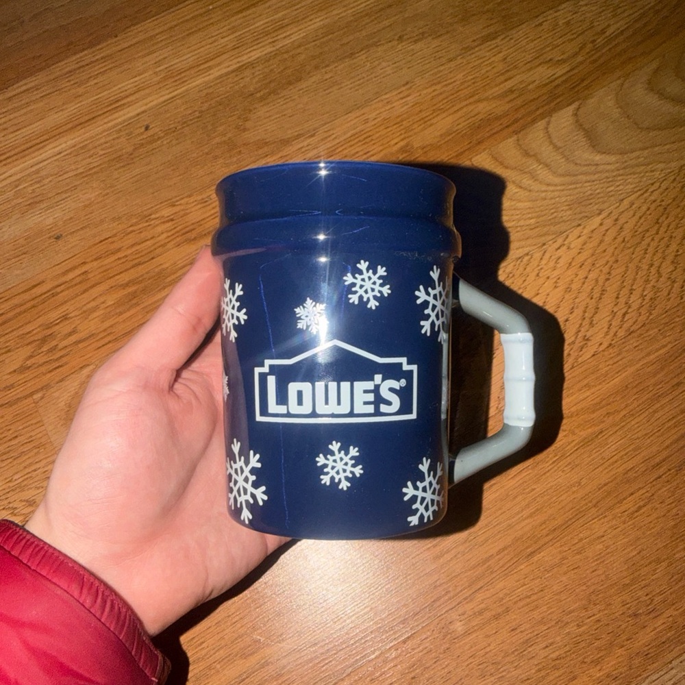 2025 Lowe’s Bucket Coffee Mug Cup Holiday Promo